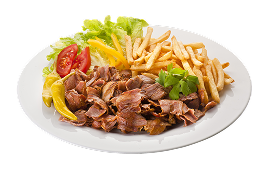 Doner kebab plate