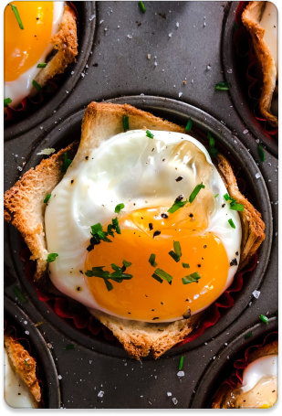 Egg and toast breakfast